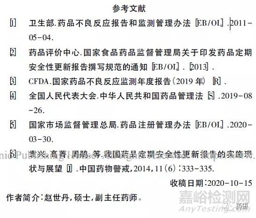 藥品上市許可持有人藥品定期安全性更新報(bào)告撰寫常見(jiàn)問(wèn)題淺析