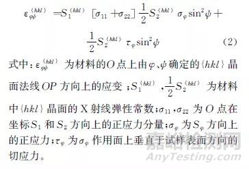 不同X射線殘余應力測定方法的原理與應用