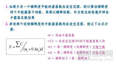 菌落總數(shù)測定中的一些要點及結(jié)果計算