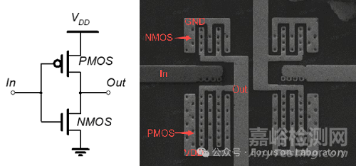 數字芯片基本電路：CMOS反相器（逆向分析）